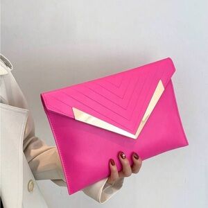 Pink Envelope Clutch